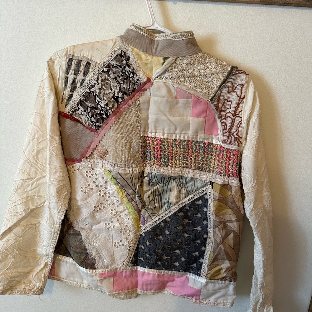 Patchwork Cream Women's Jacket - image 4
